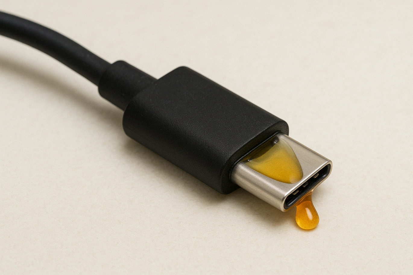 Потрапила рідина в роз'єм