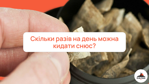 Скільки разів на день можна кидати снюс?