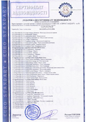 Сертификат соответствия - Flavorlab