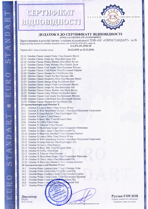 Сертификат соответствия - Flavorlab