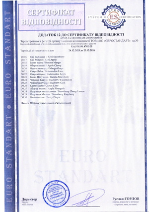 Сертификат соответствия - Flavorlab