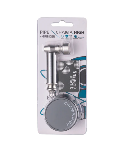 Трубка металлическая с гриндером Champ High Shiny Mini Metal Pipe + Grinder