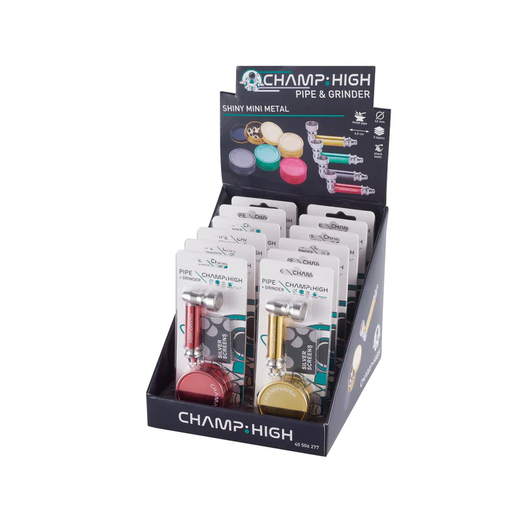 Трубка металлическая с гриндером Champ High Shiny Mini Metal Pipe + Grinder