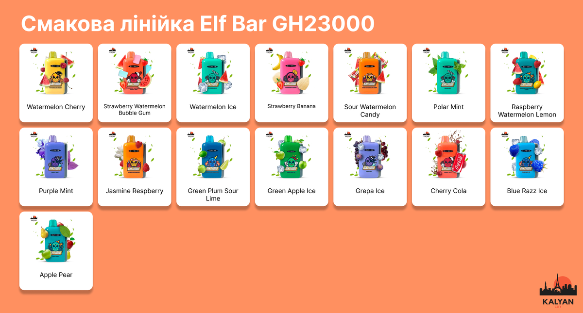 Смаки Ельф Бар GH23000