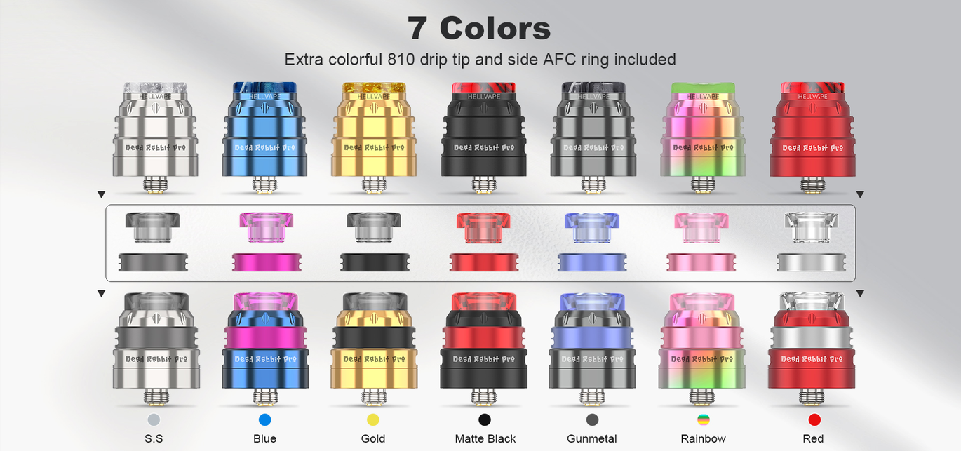 Палітра кольорів HellVape Dead Rabbit Pro RDA