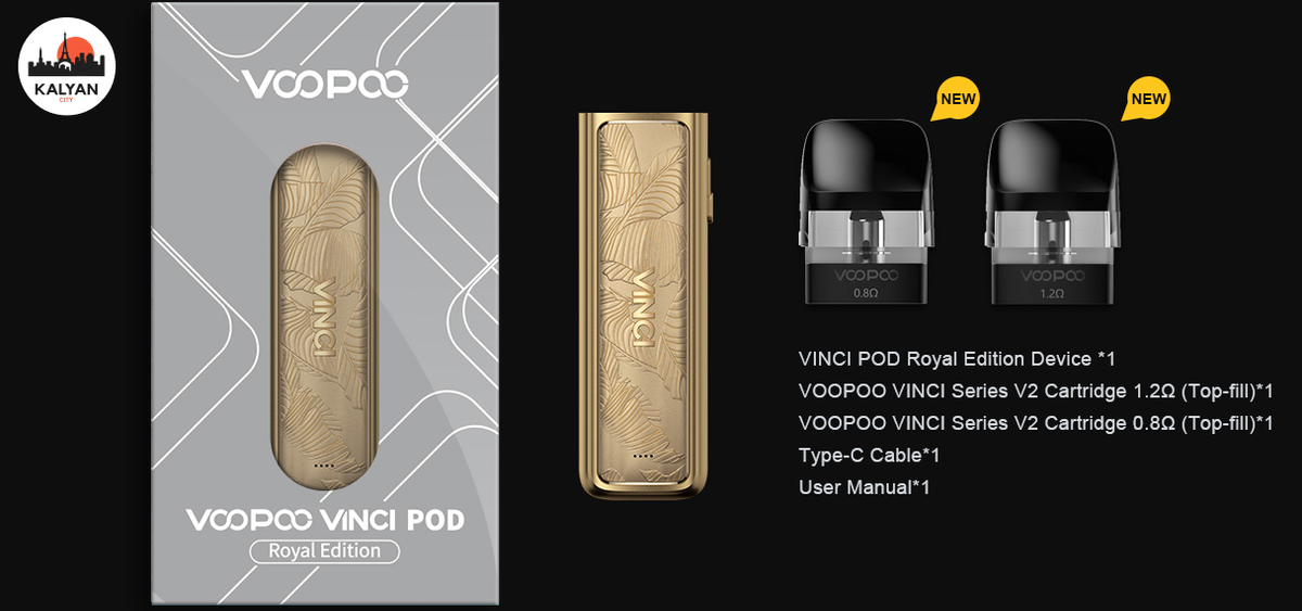 Pod-система VooPoo Vinci Royal Edition Комплектація