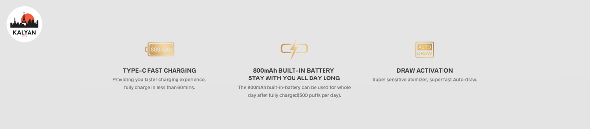 Pod-система VooPoo Vinci Royal Edition Акумулятор