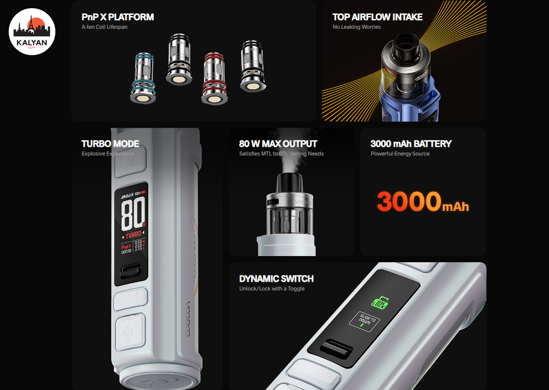 Под-система VooPoo Argus Pro 2 Характеристики