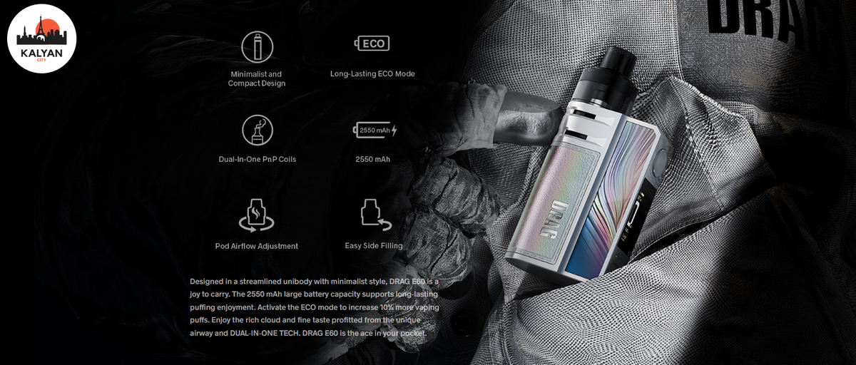 Характеристика VooPoo Drag E60