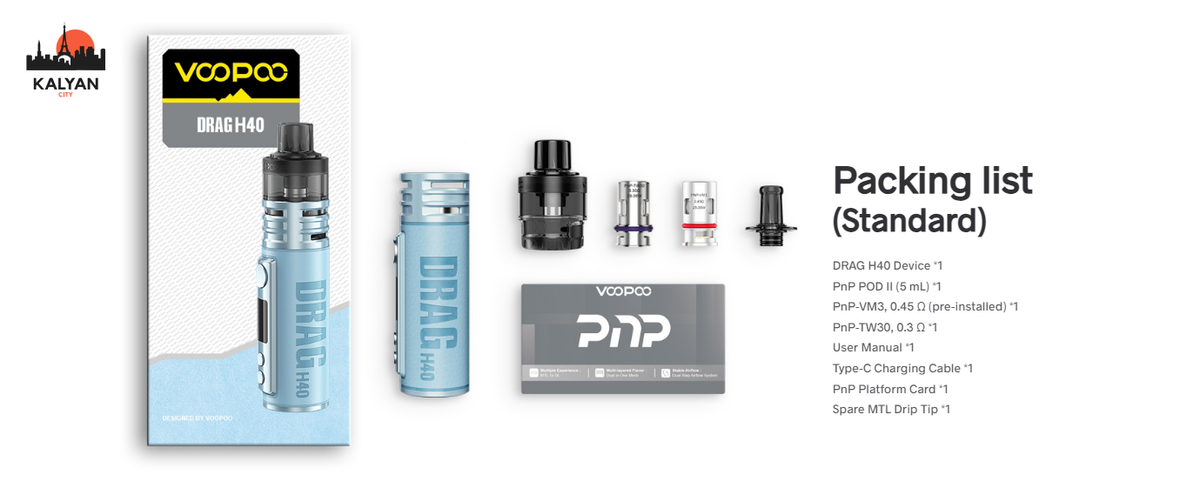 Под-система Voopoo Drag H40 Комплектація