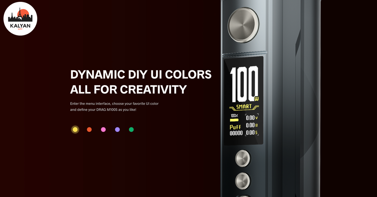 под-система VooPoo Drag M100S дисплей