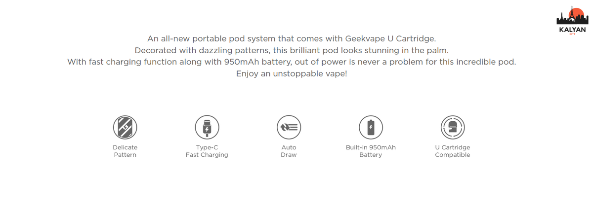 POD-система GeekVape Obelisk U Kit Особливості