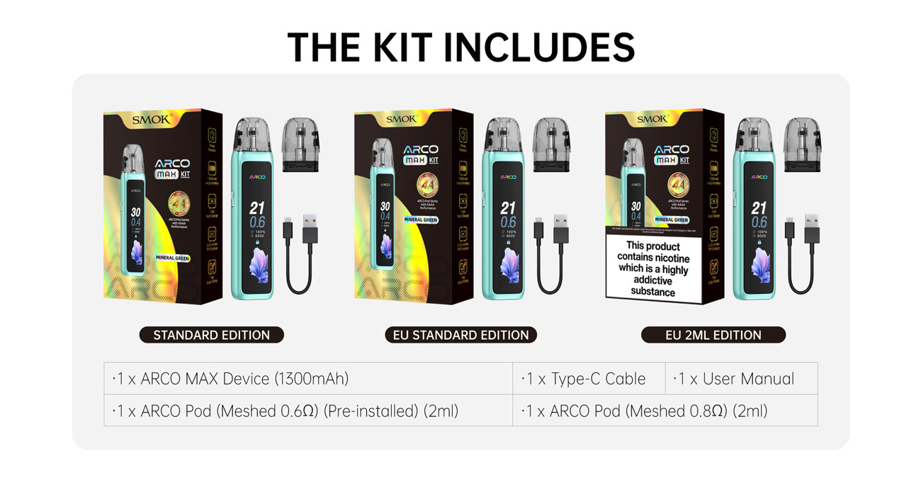 Комплектація Smok Arco Max Pod Kit