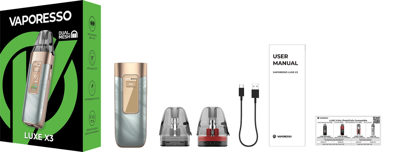 Комплектація Vaporesso Luxe X3