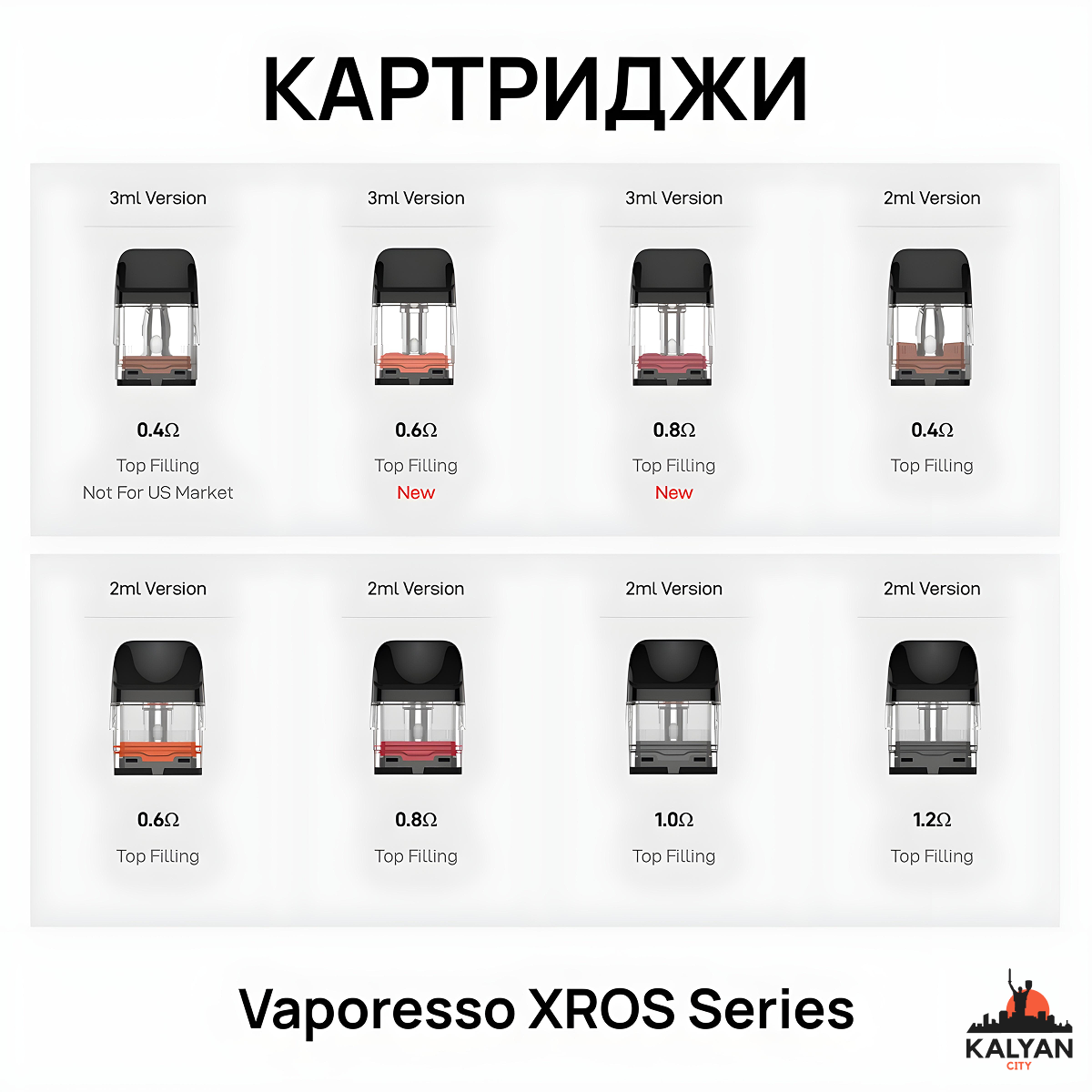 Картриджи Хрос для Вапорессо 4 Нано