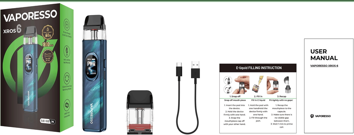 Комплектація Vaporesso Xros 6