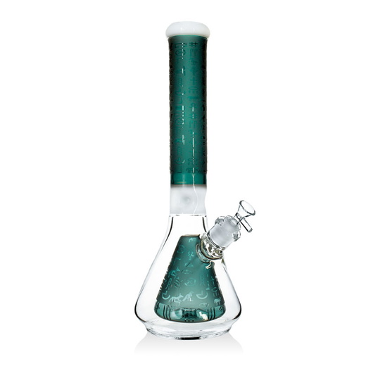 Бонг скляний Sandblasted Triangle Green (Зелений)