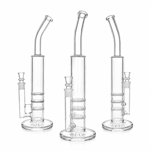 Бонг скляний Triple Honeycomb Clear (Прозорий) 40 см
