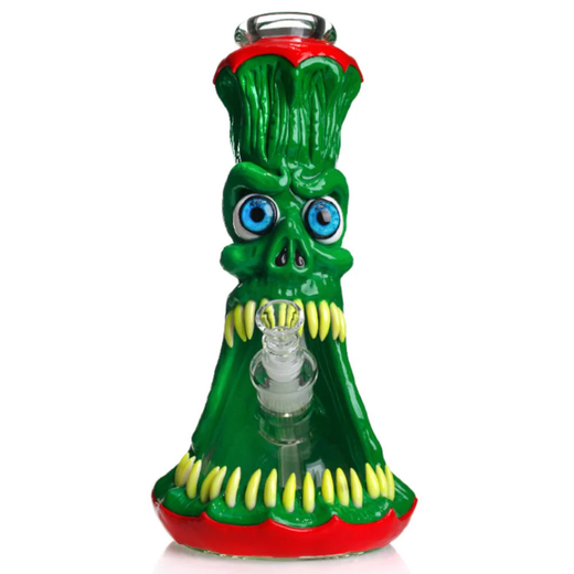 Бонг скляний 3-D Frankie Monster Glow Green (Зелений)