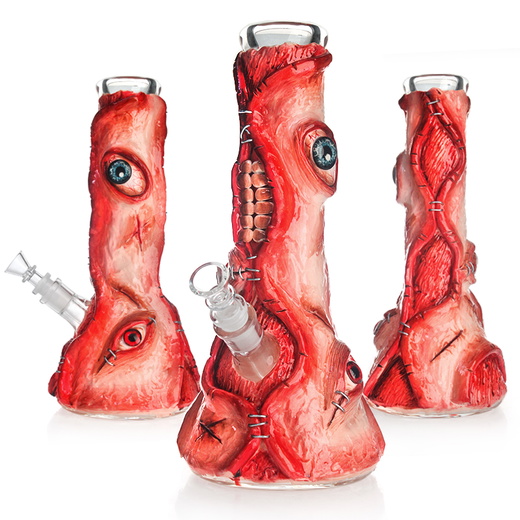 Бонг скляний 3-D Muscle Monster (Червоний)