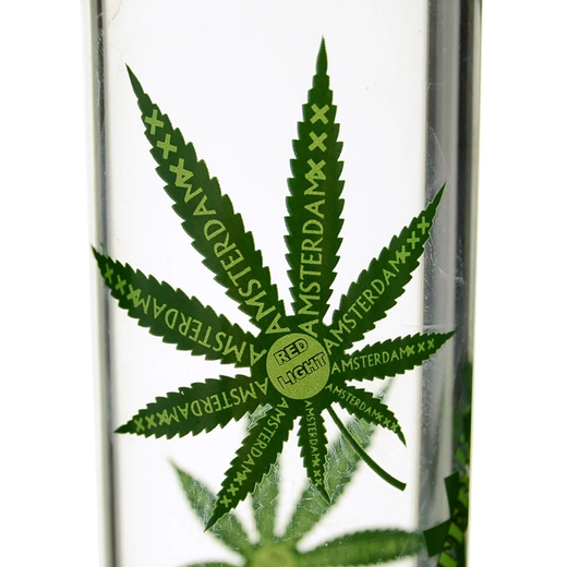 Бонг скляний Amsterdam Leaf Green XXX Clear (Прозоро-зелений)