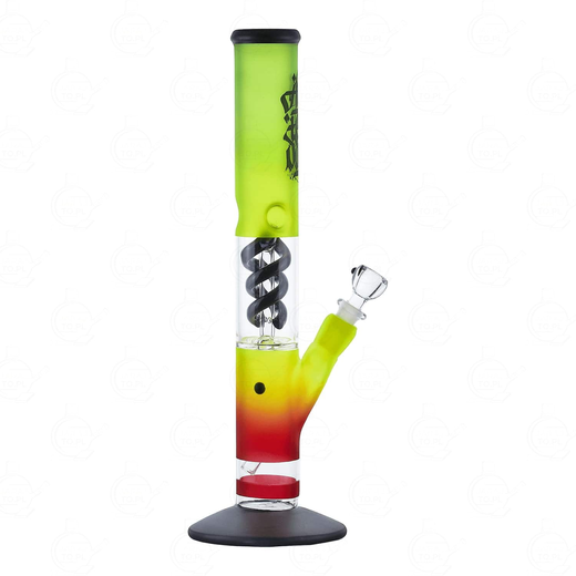 Бонг стеклянный Amsterdam Rasta Club Green Red (Зелено-красный)