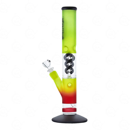 Бонг стеклянный Amsterdam Rasta Club Green Red (Зелено-красный)