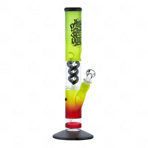 Бонг стеклянный Amsterdam Rasta Club Green Red (Зелено-красный)