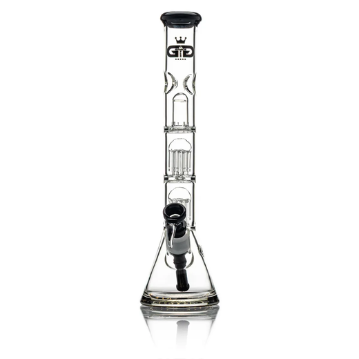 Бонг скляний Grace Glass Black Triple Tree-Arm Percolator Clear (Прозоро-чорний)