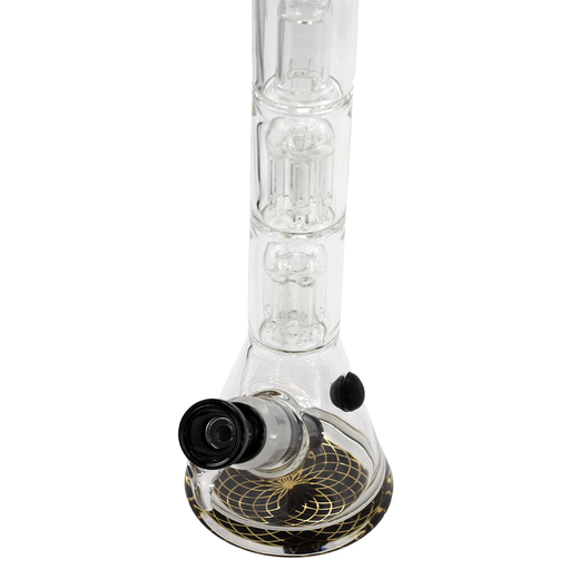 Бонг скляний Grace Glass Black Triple Tree-Arm Percolator Clear (Прозоро-чорний)