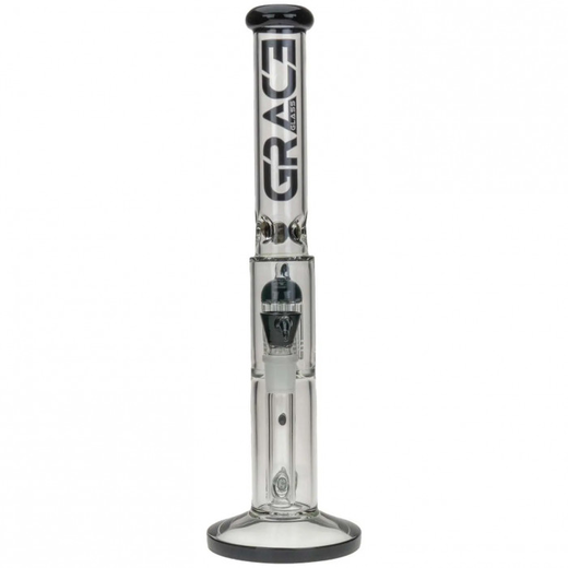Бонг скляний Grace Glass Limited Edition Black Barrel Bong Clear (Прозоро-чорний)
