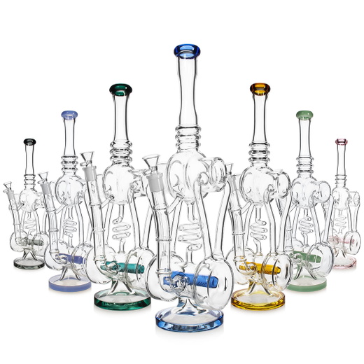 Бонг скляний Lookah Recycler Green (Зелений)