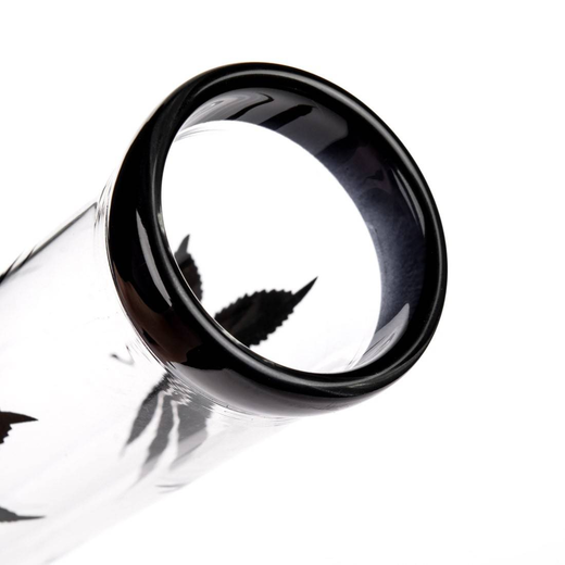 Бонг стеклянный Rasta Hangover Multi Leaf Clear Black (Прозрачно-черный)