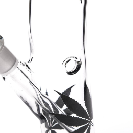 Бонг стеклянный Rasta Hangover Multi Leaf Clear Black (Прозрачно-черный)