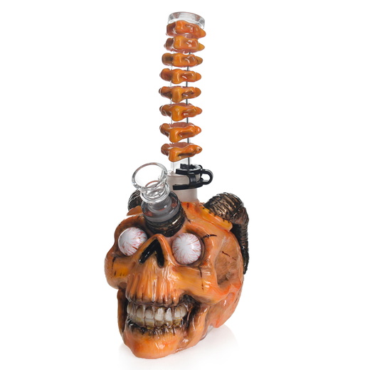 Бонг скляний Spine Skull (Помаранчевий)