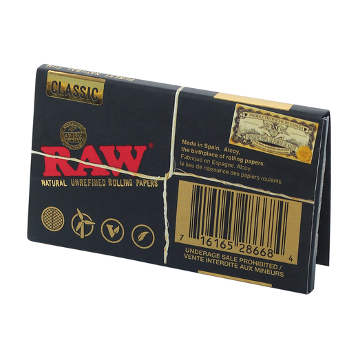 Папір для самокруток RAW Classic Black Single Wide