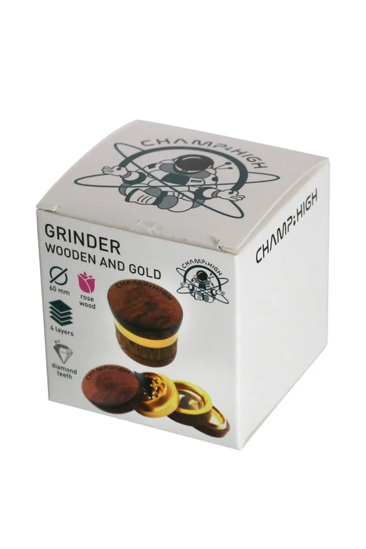 Гріндер Champ High Wooden and Gold (Коричнево-золотий)
