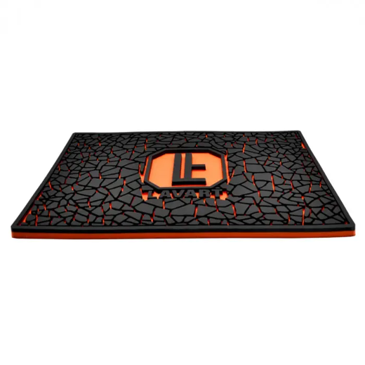 Силиконовый коврик Lavart Black Orange (Черно-оранжевый) 30х20 см