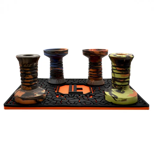 Силиконовый коврик Lavart Black Orange (Черно-оранжевый) 30х20 см