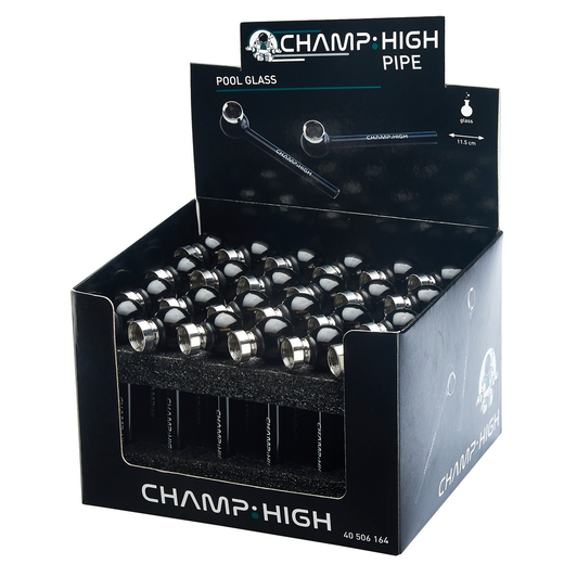 Трубка скляна Champ High Pool Glass Pipe Black (Чорний)
