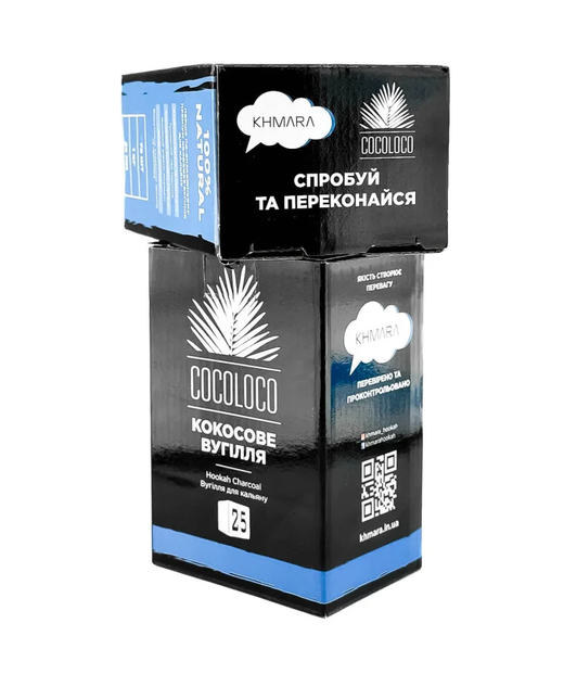 Кокосове вугілля для кальяну Khmara Cocoloco, 1 кг