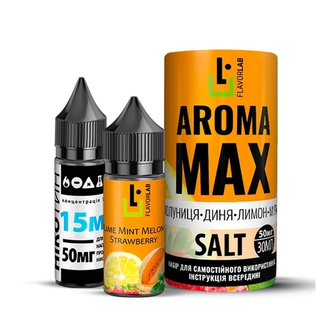 Набор Flavorlab Aroma MAX Lime Mint Melon Strawberry (Клубника Дыня Лимон Мята) 30 мл 50 мг