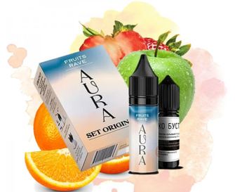 Набір Aura Original Fruits Rave (Полуниця Апельсин Яблуко Лід) 30 мл 30 мг