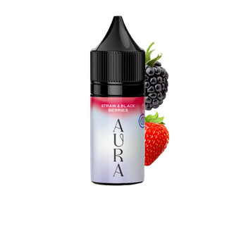 Рідина Aura Straw & Black Berries (Ожина Полуниця) 15 мл 50 мг