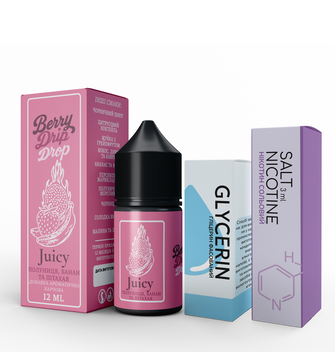 Набір Berry Drip Drop Juicy (Полуниця Банан Пітахая) 30 мл 30 мг