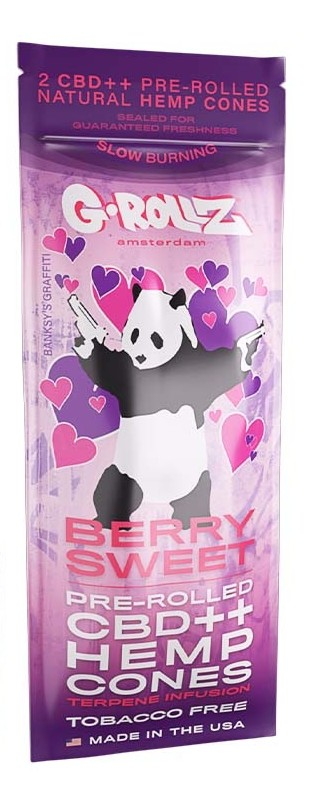 Бланти G-Rollz Pre-rolled CBD++ Hemp Cones Berry Sweet (Ягоди) 2 шт