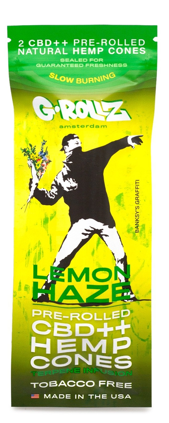 Бланти G-Rollz Pre-rolled CBD++ Hemp Cones Lemon Haze (Лимон) 2 шт