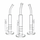 Бонг скляний Triple Honeycomb Clear (Прозорий) 40 см