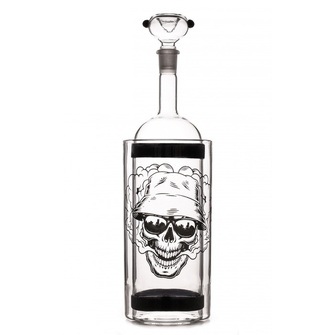 Бонг скляний водний Mistiq Clear Black (Прозоро-чорний)