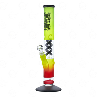 Бонг скляний Amsterdam Rasta Club Green Red (Зелено-червоний)